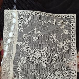 Martha Stewart White Floral Lace Table Runner